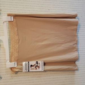 Jockey half slip beige small lace band